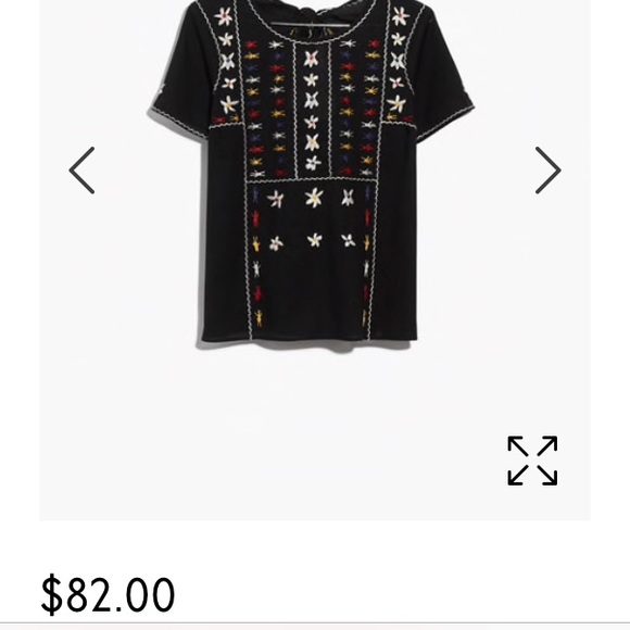 Madewell black boho embroidered top XXS - Picture 6 of 6